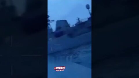 Russian Warship Attacked by Ukrainian Drone in the Black Sea. Like and Follow for Rare Video & News