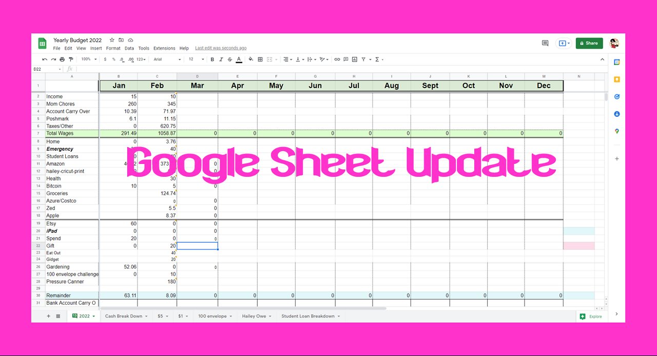 Google Sheet Update