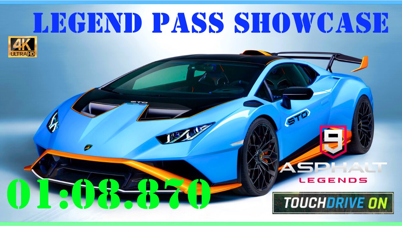 Asphalt 9 | Legend Pass Showcase | Lamborghini Huracan STO | 01:08:870 | Touchdrive 🏎