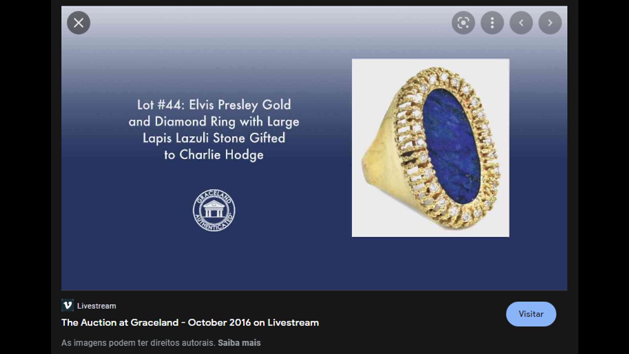 Elvis ring at the Graceland auction, I got it