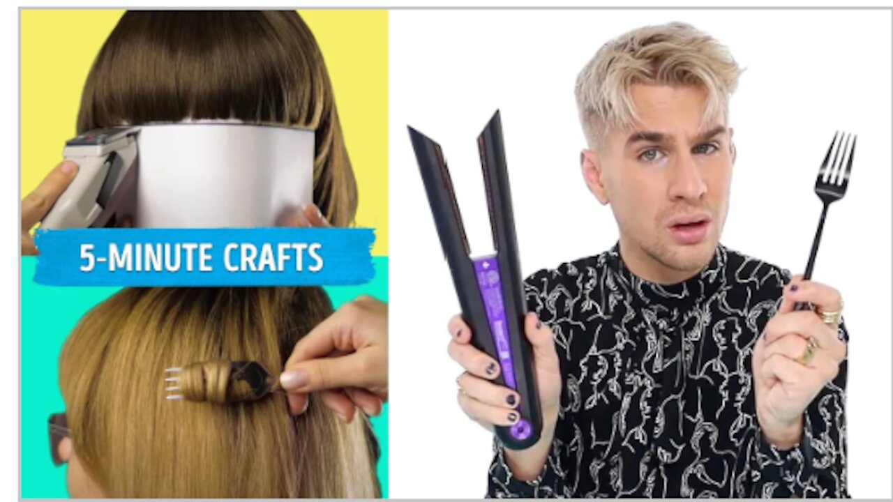 Pro Hairdresser Tries 5-Minute Crafts Hair Hacks
