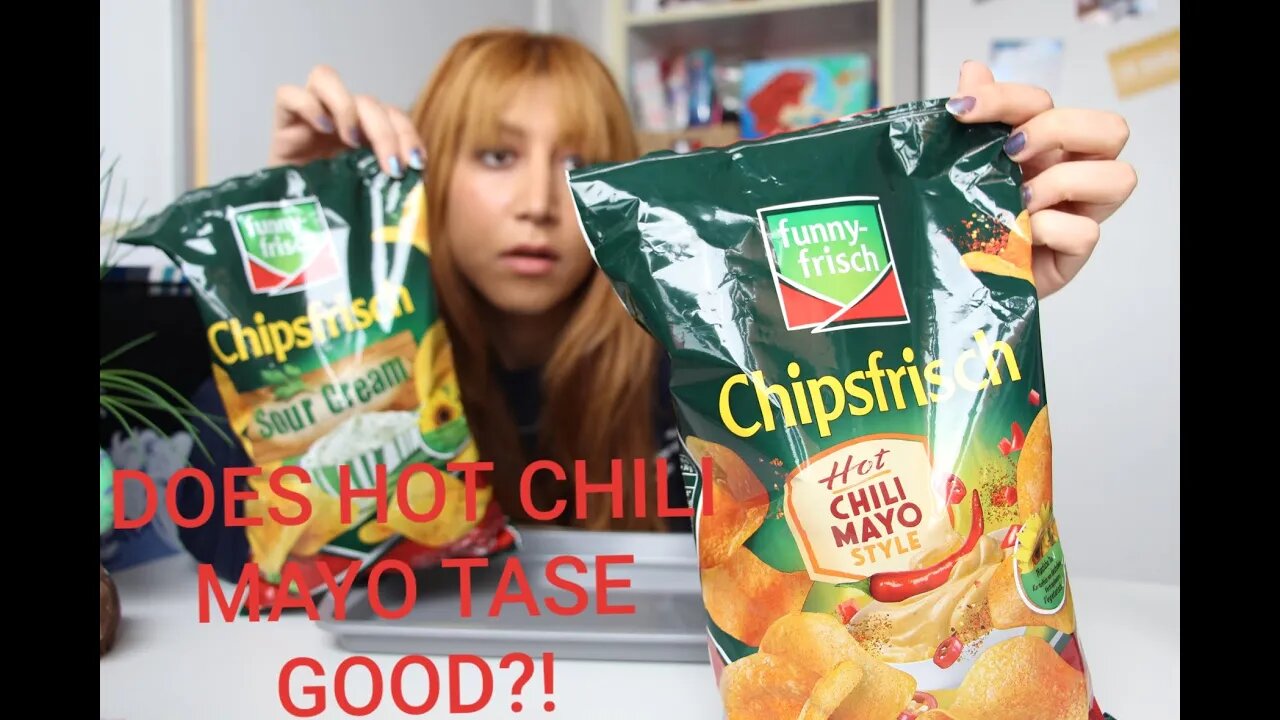 [COMPARISON] HOT CHILI MAYO CHIPS VS. SOUR CREAM | German Snacks | Eating Show | Mukbang | ASMR