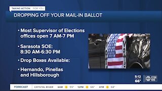 Where Tampa Bay area voters need to drop-off mail-in ballots on November 2 or Election Day