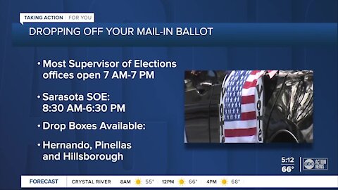 Where Tampa Bay area voters need to drop-off mail-in ballots on November 2 or Election Day