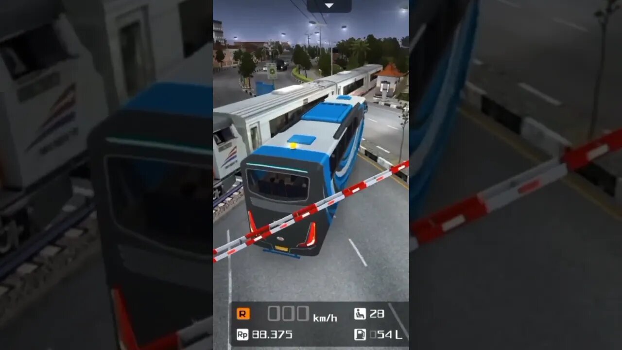 Bus Driving Train Crashed My Bus 😱 #shorts #shortvideo #ytshorts #bussid #busgames