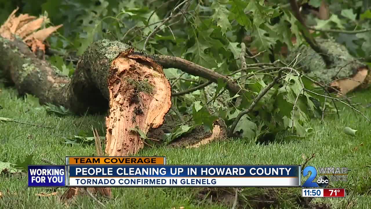 Homes damaged, trees down after tornado sweeps through Howard County