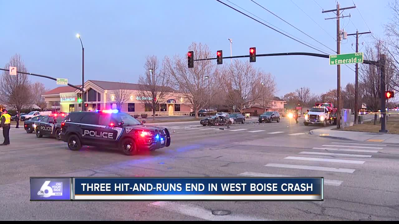 Police: Three Meridian hit-and-runs end with west Boise crash