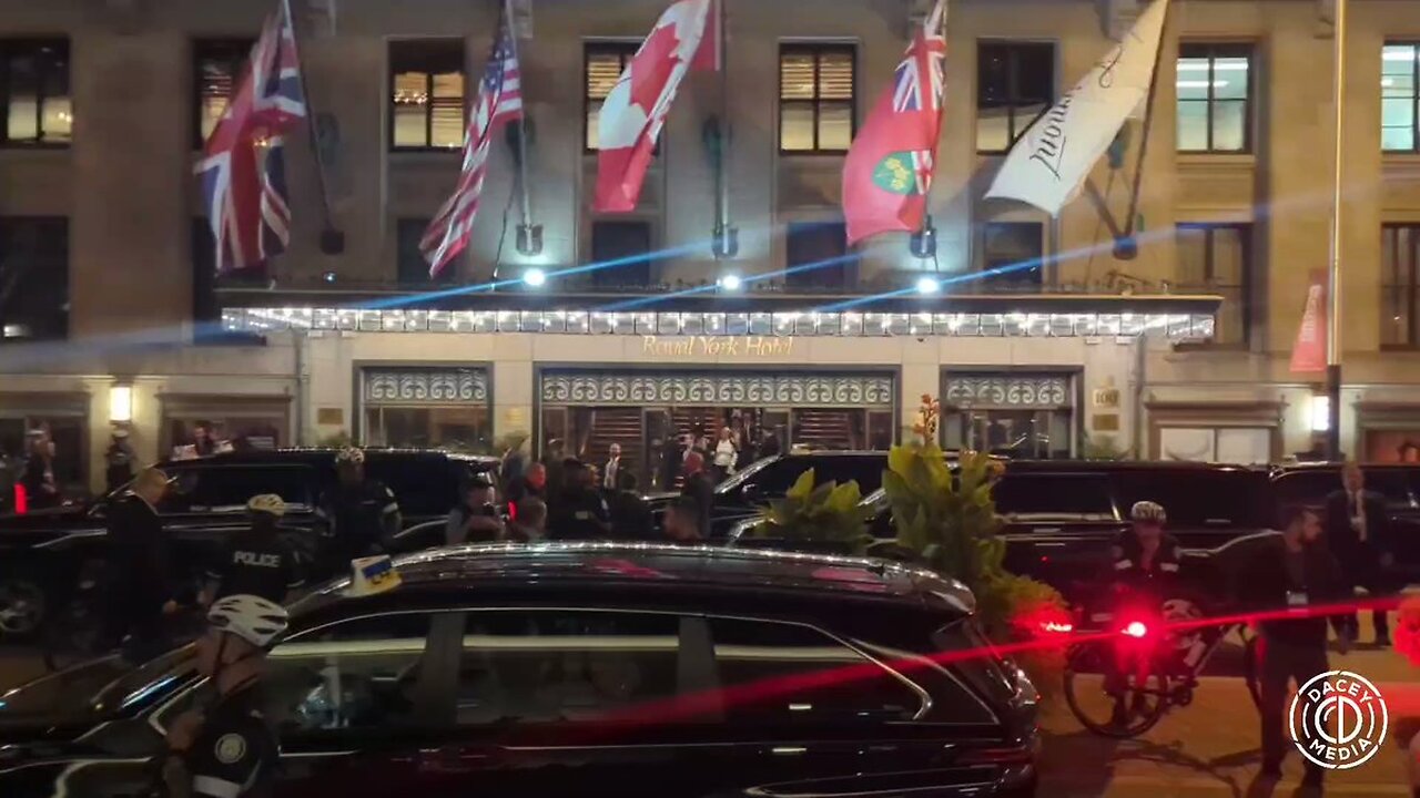 Trudeau And Zelenskyy Leave Royal York Hotel As Protesters Shout "Fuck You"