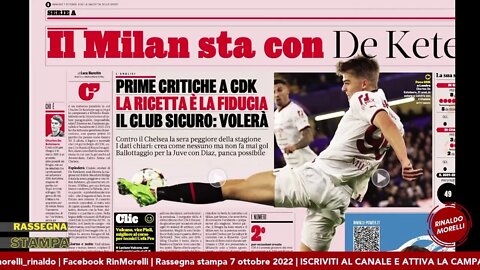 Vigilia di Milan-Juve, attesa CDK, il giovedì europeo italiano . Rassegna Stampa ep.146 | 07.10.22