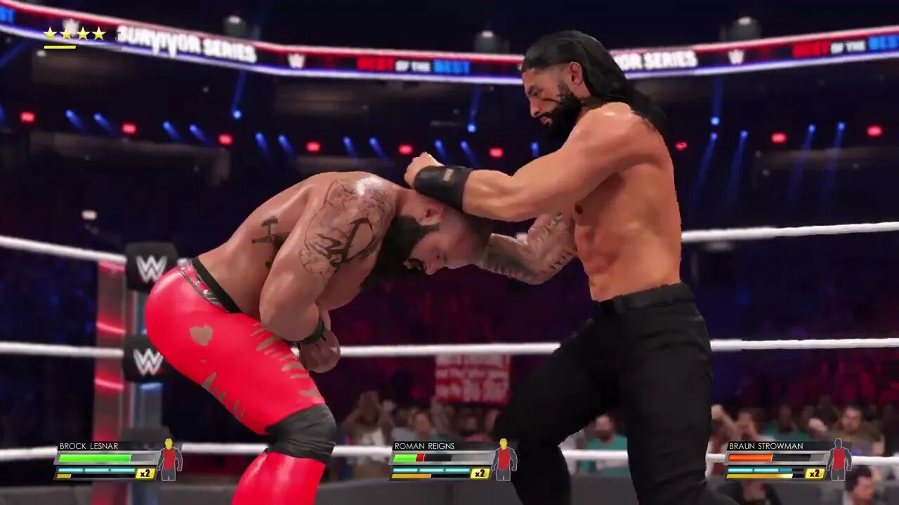 Brock Lesnar vs Roman Reigns vs Braun Strowman FATAL 3 Way!! WWE Extreme Rules WWE 2K22