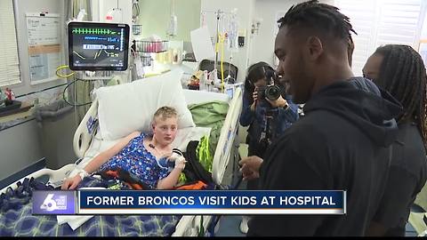 Former Boise State players visit St. Luke's