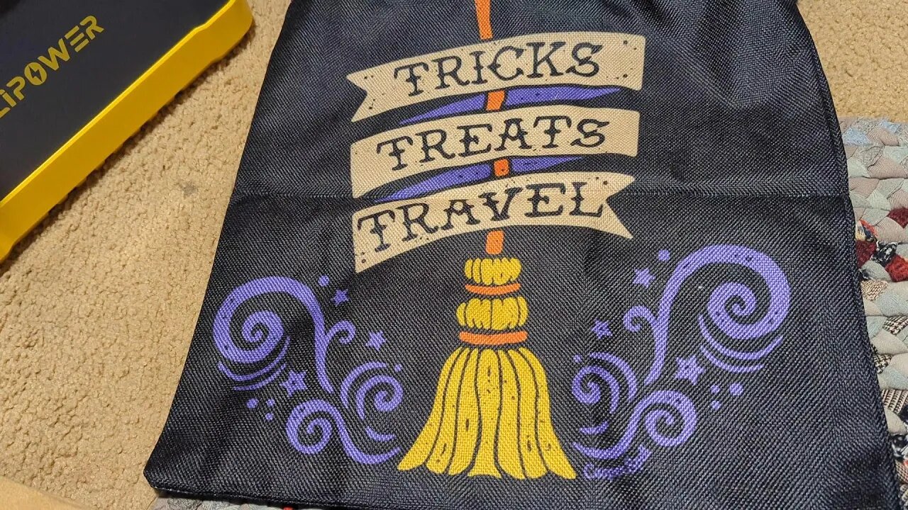 Tricks Treats Travel - Linen Tote Bag-Halloween cartoon - #wiskf #totebag