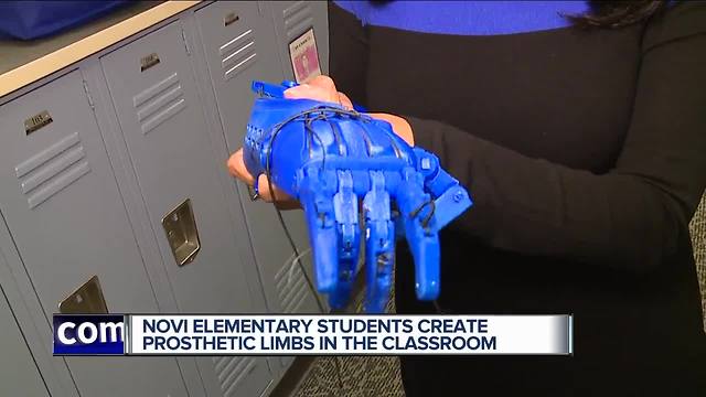 Local students use 3D printers to create prosthetic hands for children around the world