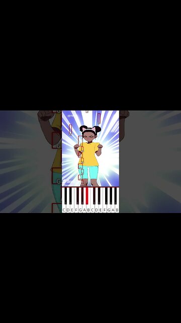 Sad Cat Dance (@fash) Amanda the Adventurer Animation - Octave Piano Tutorial