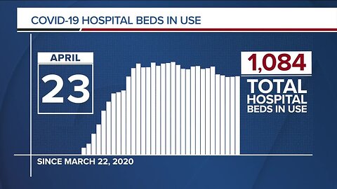 GRAPH: COVID-19 hospital beds in use as of April 23, 2020