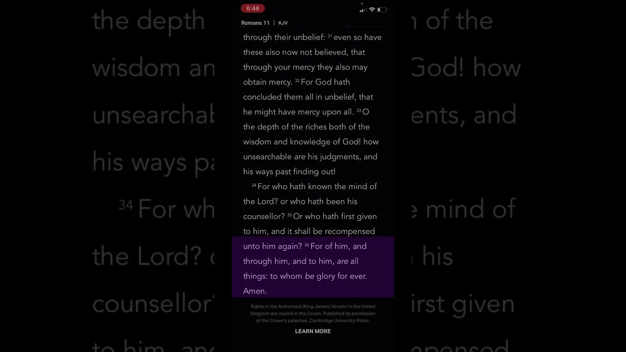 Morning Prayer 285: Romans 11:36 #bible #morningprayer