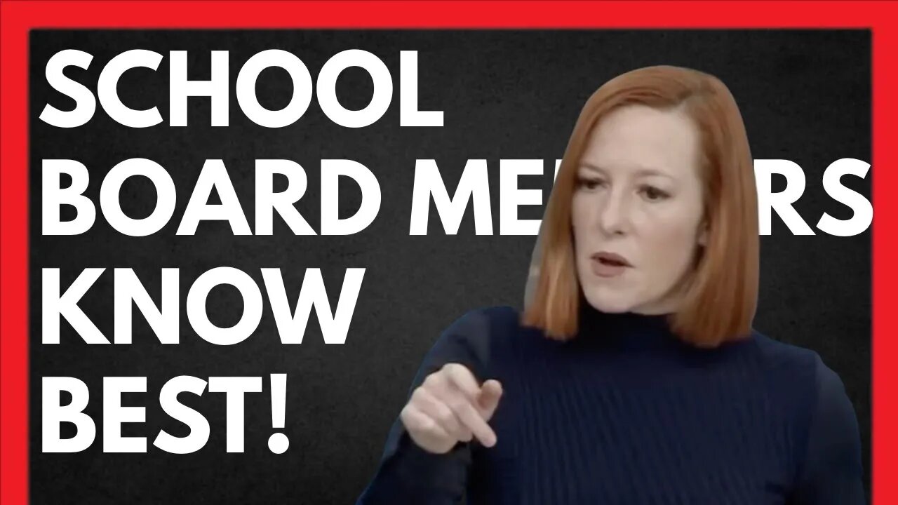 JUST IN: Jen Psaki Says Parents SHOULDN'T Have A Say on Their Kids Health in Schools!