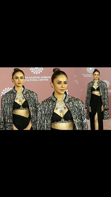 Rakul Preet Singh With Jackky Bhagnani At Nita Mukesh Ambani Cultural Centre - NMACC