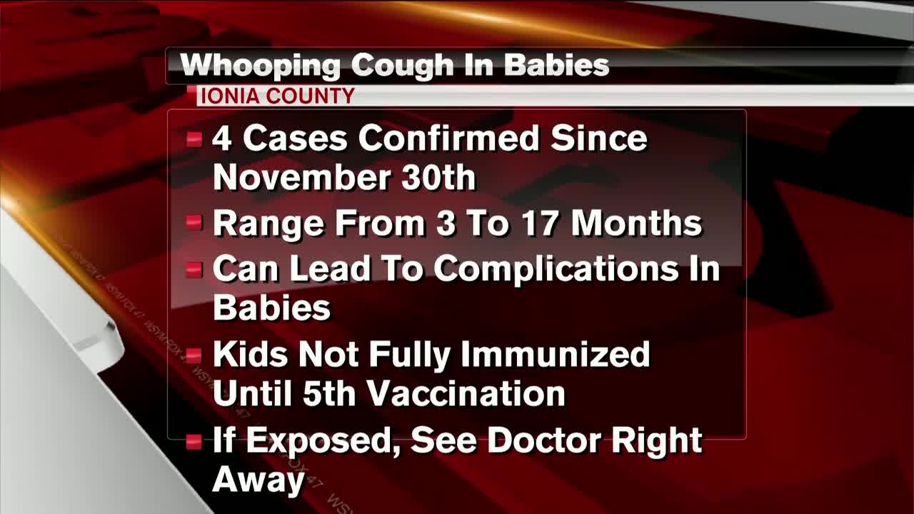 Whooping Cough outbreak in Ionia County