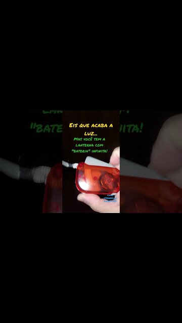 🔋 A BATERIA dessa LANTERNA é INFINITA!!! #shorts #curiosidade #luz #bateria #battery #curiosity