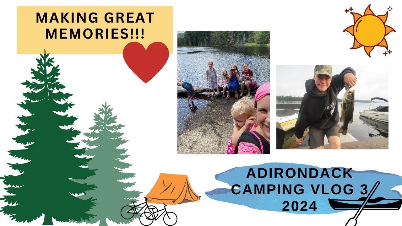 Camping Vlog 2024: Making GREAT memories! Catching BOATS with fishing hooks and catching big fish