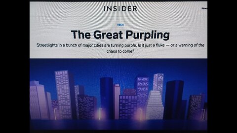 THE GREAT PURPLING. JUST A FLUKE OR A WARNING OF CHAOS TO COME?
