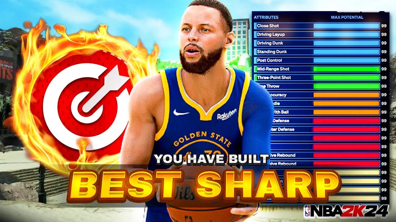 BEST DEMIGOD SHARPSHOOTIN BUILD IN NBA 2K24 | 99 Three | SHOOT From Halfcourt