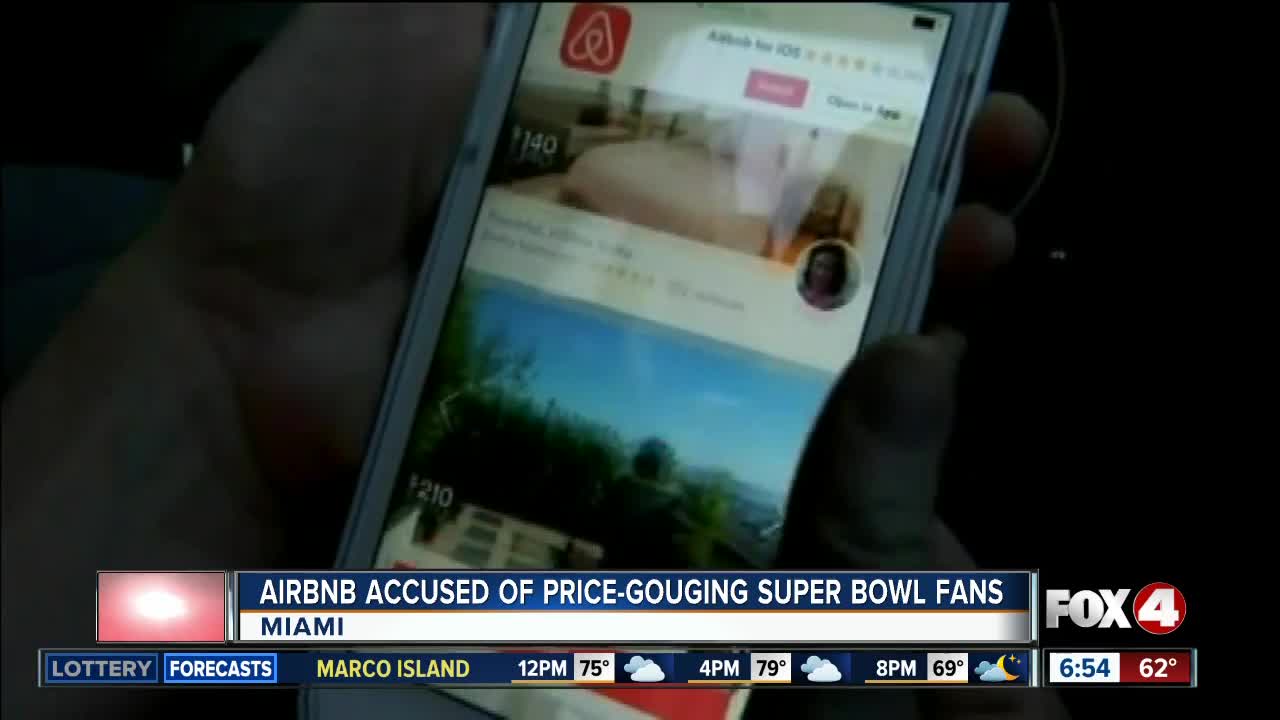 AirBNB accused of price-gouging Super Bowl fans