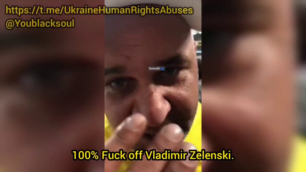 A Ukraine fan says "F*ck Zelensky" at UEFA Nations League Ukraine vs. Ireland football match