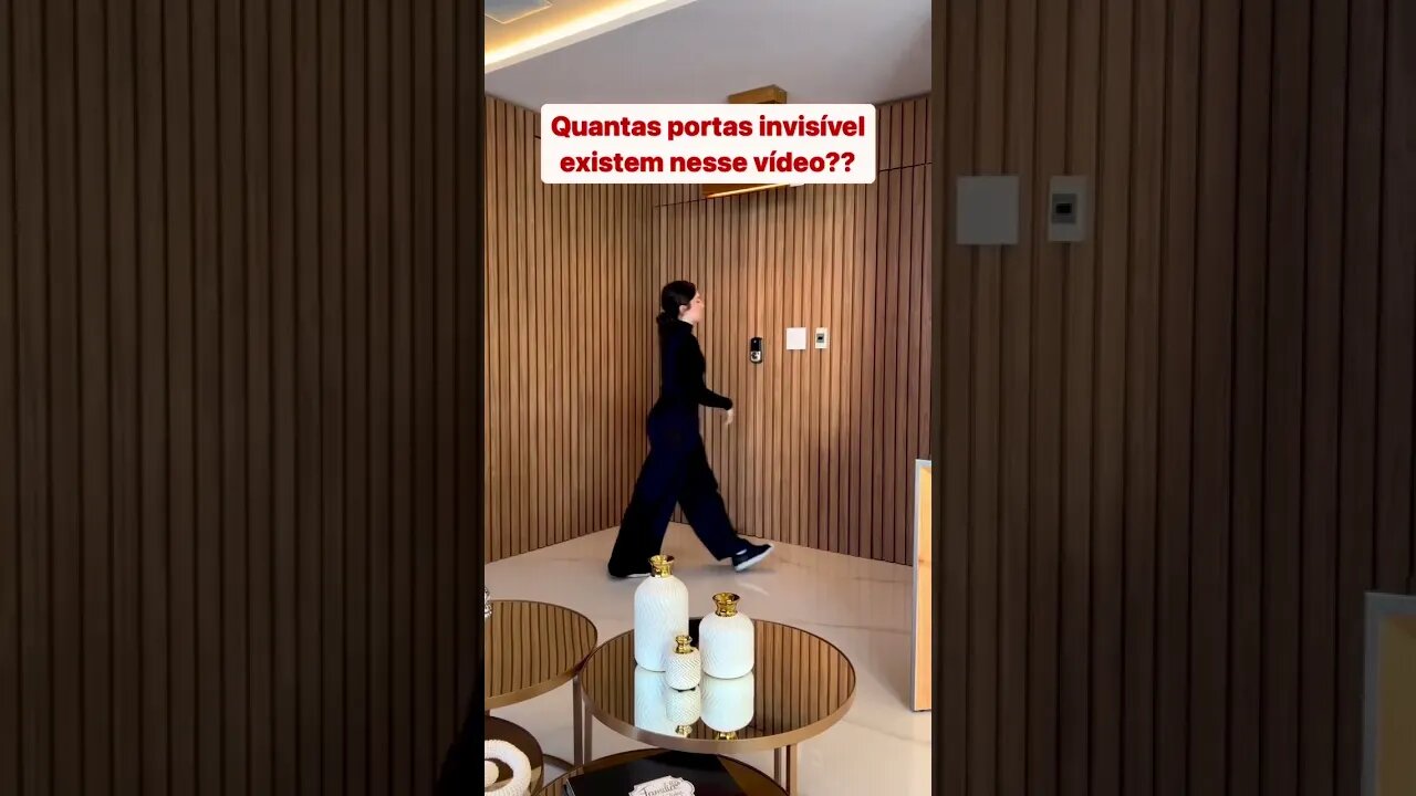 Quantas portas invisíveis você vê no vídeo? #designdeinteriores #decoracao #moveisplanejados