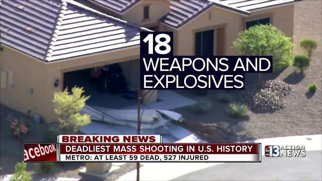 FBI, police searching Mesquite, NV home of Las Vegas shooting suspect