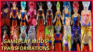 GAMEPLAY: DRAGON BALL BUDOKAI TENKAICHI 3 MOD GOKU TRANSFORMATIONS