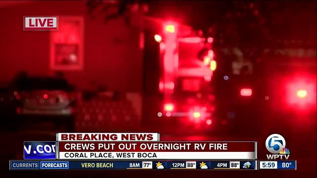 RV fire extinguished in West Boca Raton