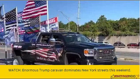 WATCH: Enormous Trump caravan dominates New York streets this weekend.