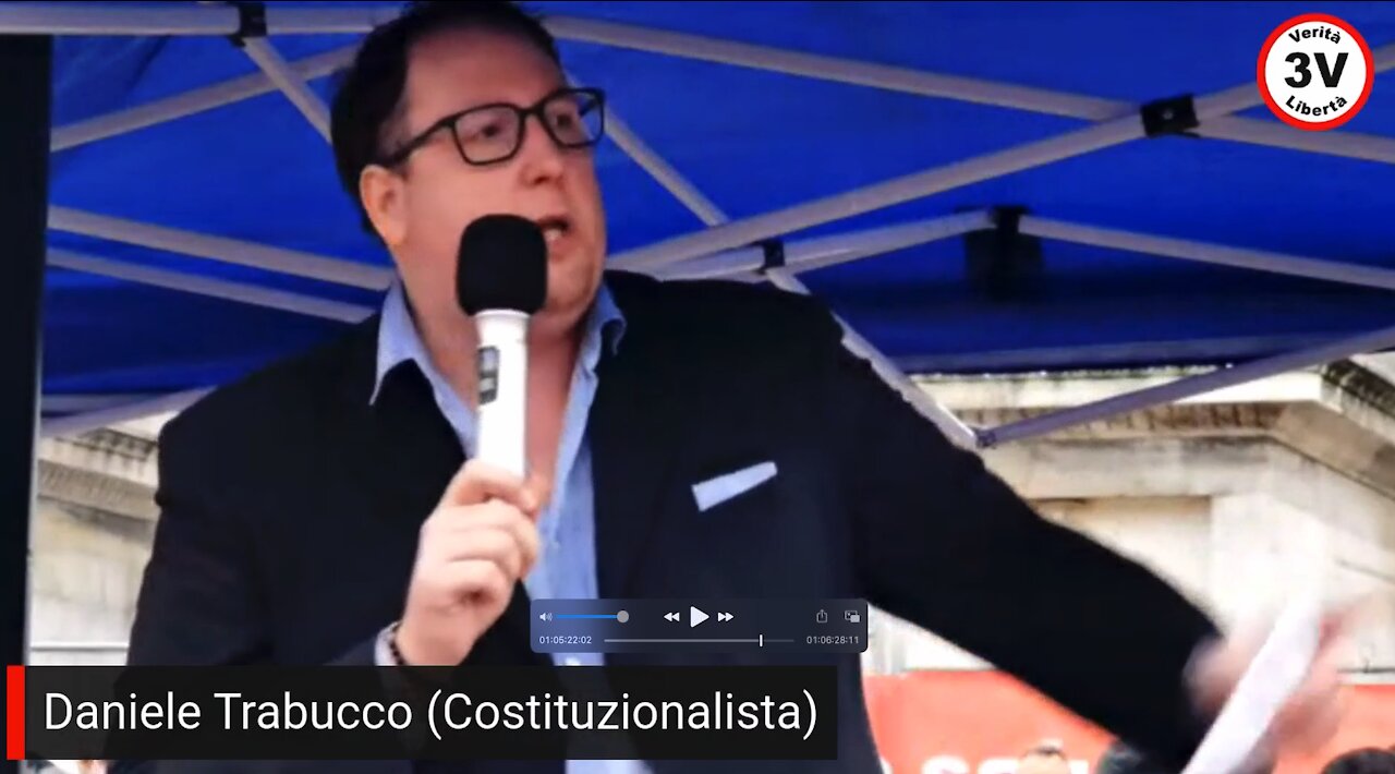 Daniele Trabucco costituzionalista alla manifestazione di 3V Milano 1° maggio 2021