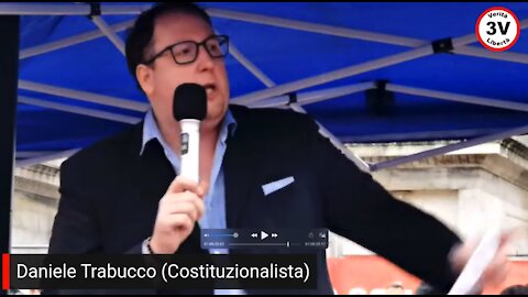 Daniele Trabucco costituzionalista alla manifestazione di 3V Milano 1° maggio 2021
