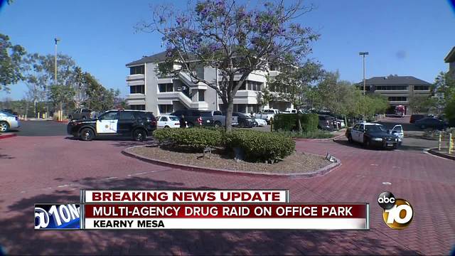 Multi-agency drug raid on office park