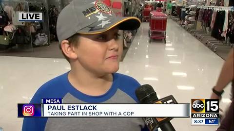 Children get to "shop with a cop" in Mesa