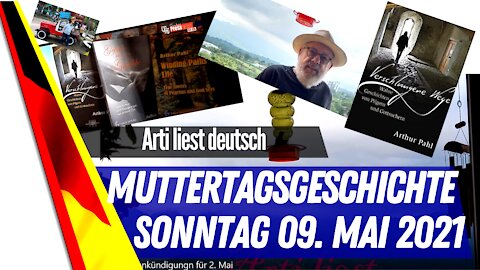 Arti liest Vorankündigung zum Muttertag.