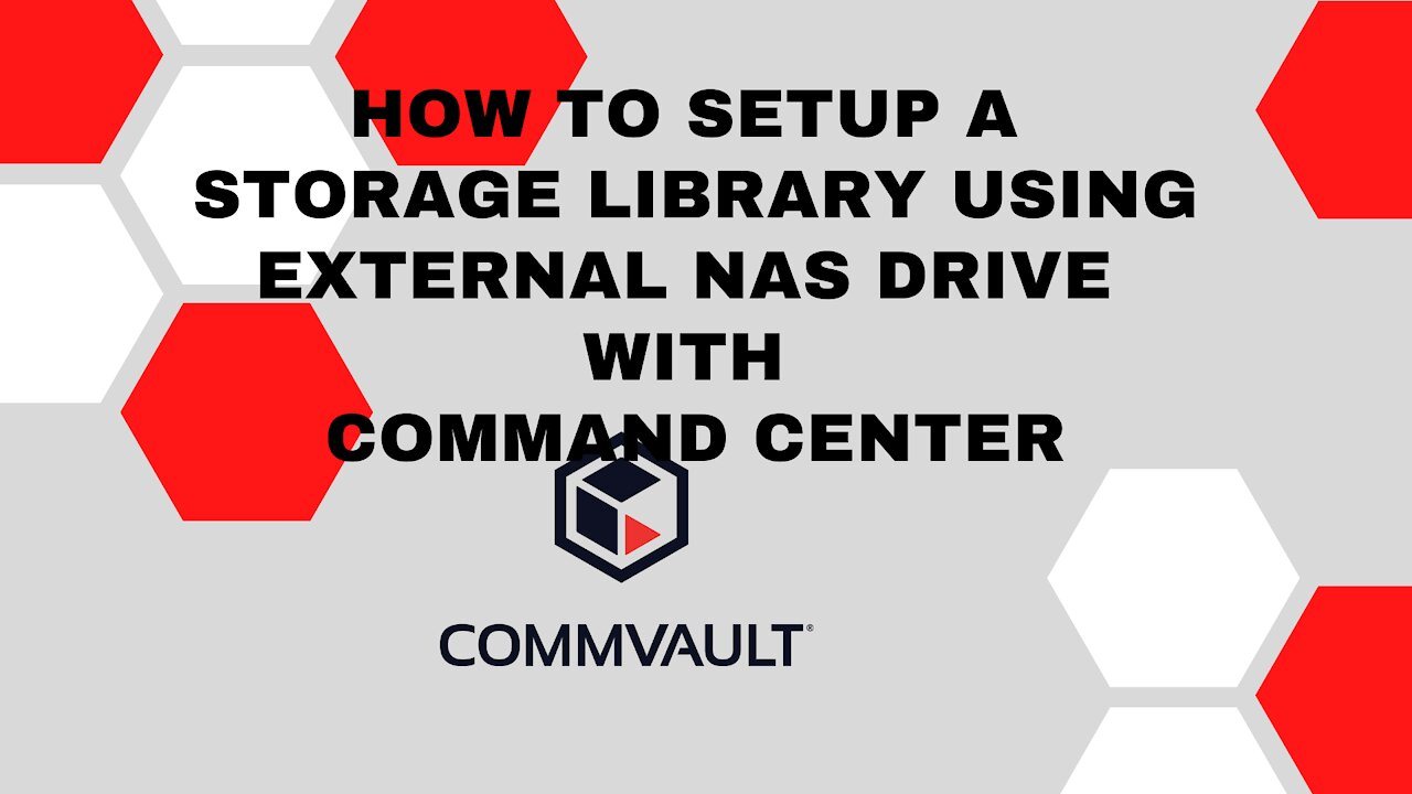 How to setup a storage library using external nas drive with Command center