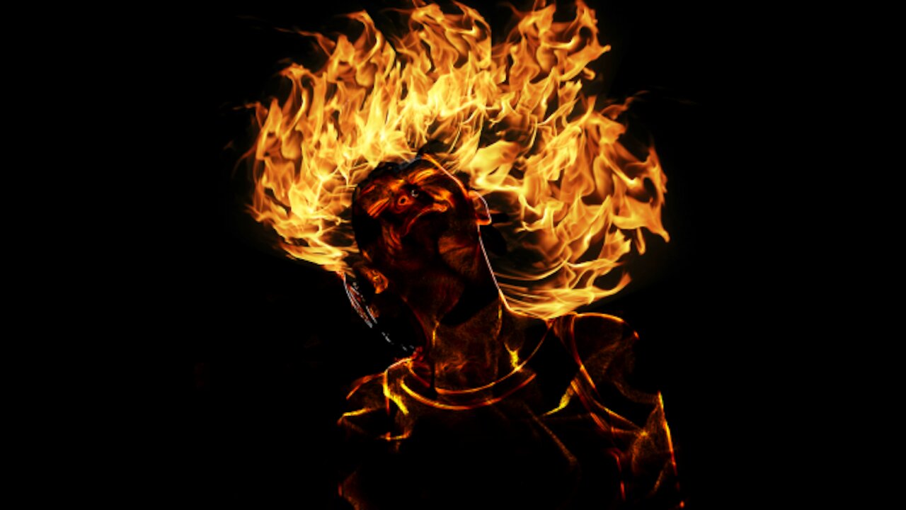 Hair in flames/Cabelo pegou fogo