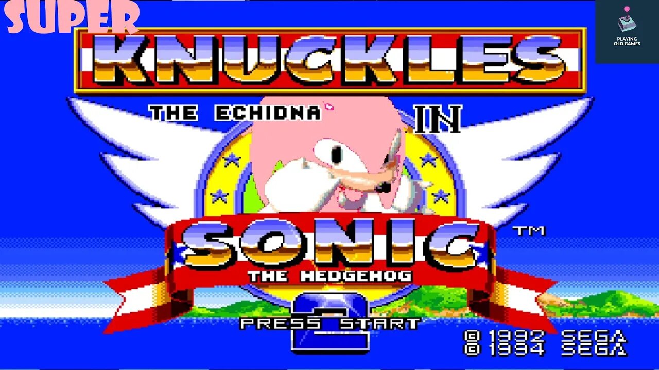 Super Knuckles the Echidna in Sonic the Hedgehog 2 - Sega Genesis - Stuck At Death Egg