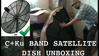 C+Ku BAND SATELLITE DISH UNBOXING