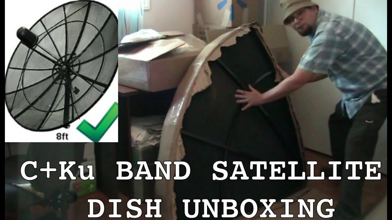 C+Ku BAND SATELLITE DISH UNBOXING