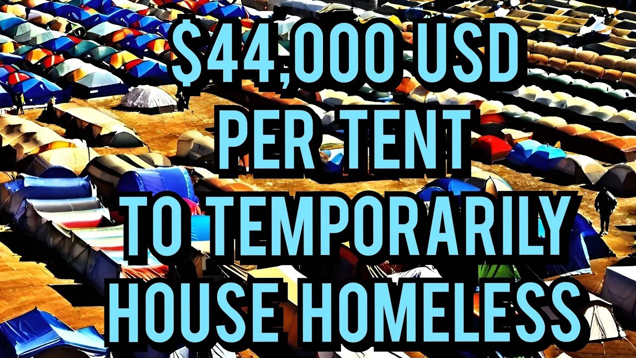 44K USD Per Tent ! , this smells of Money Laundering, As more Americans are forced into Homelessness