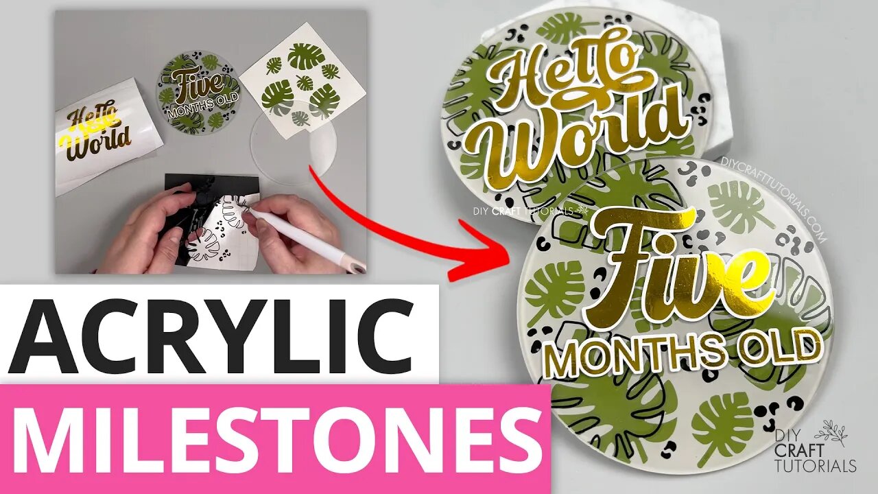 ACRYLIC MILESTONE DISC ASSEMBLY TUTORIAL | Monstera Leaf