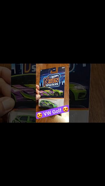 Hot Wheels Volkswagen Golf Mk7 Neon Speeders #shorts #hotwheels #diecast #vw