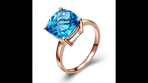 handmade Beautiful gold ring with blue sapphire and diamonds