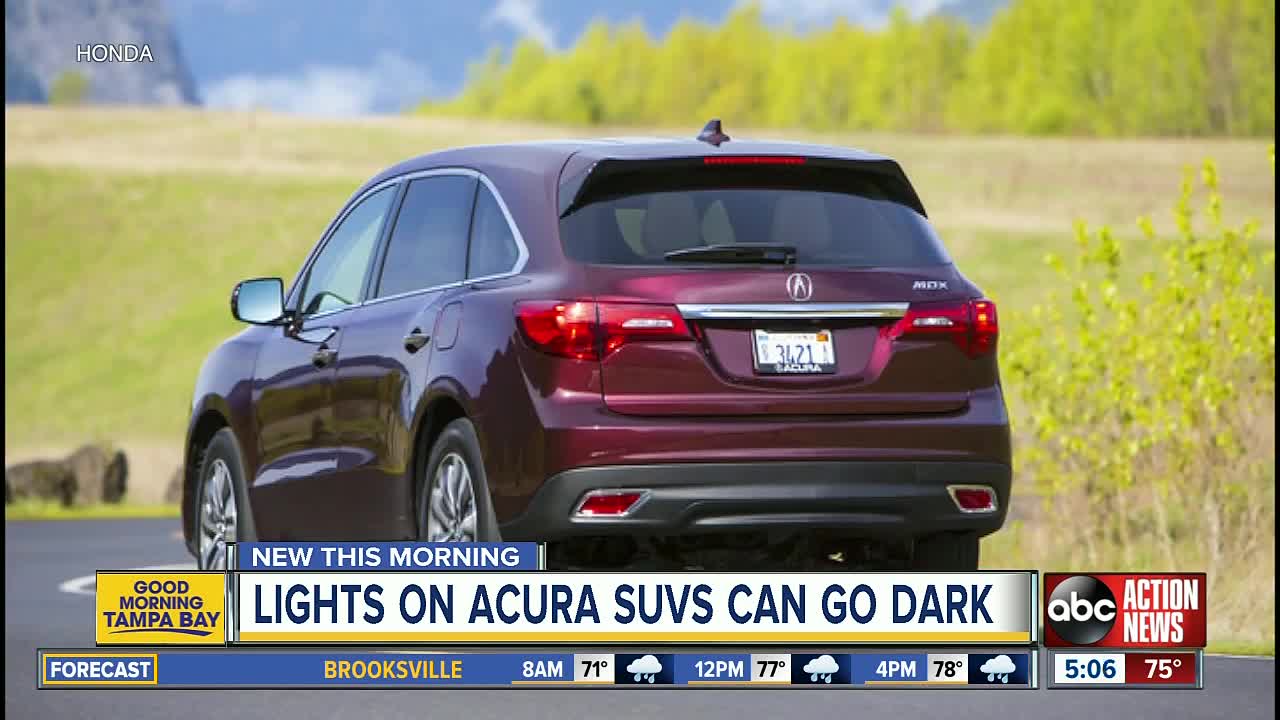 Acura recalls more than 360K SUVs because tail lights can go dark