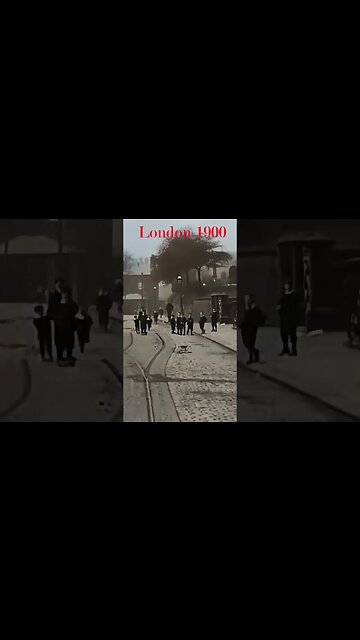 Look! London 1900 - Victorian times, colorized and upscaled.